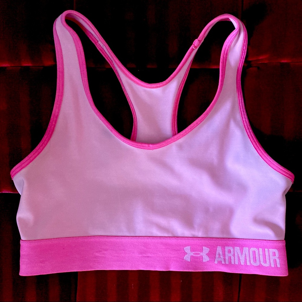 •Under Armour• Pink Racerback Sports Bra